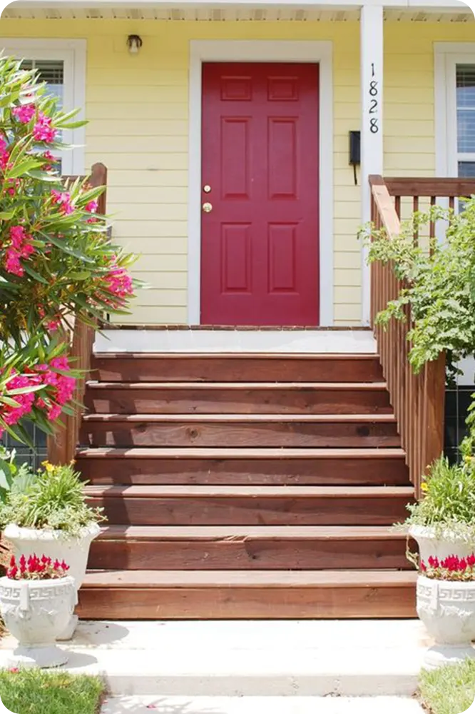 Burgundy Front Door