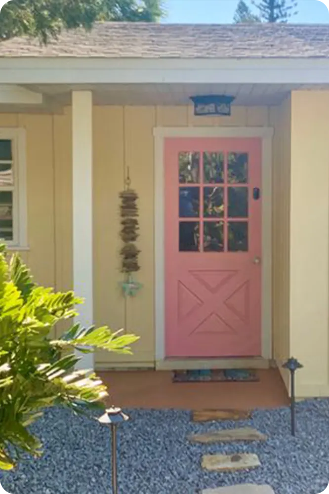Soft Pink Front Door