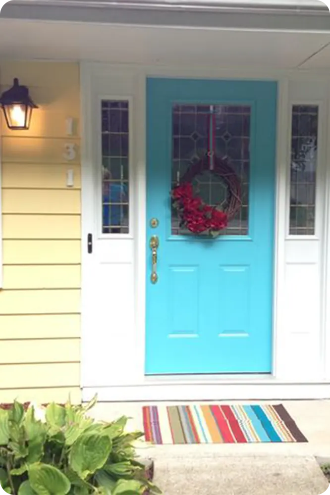 Teal Front Door