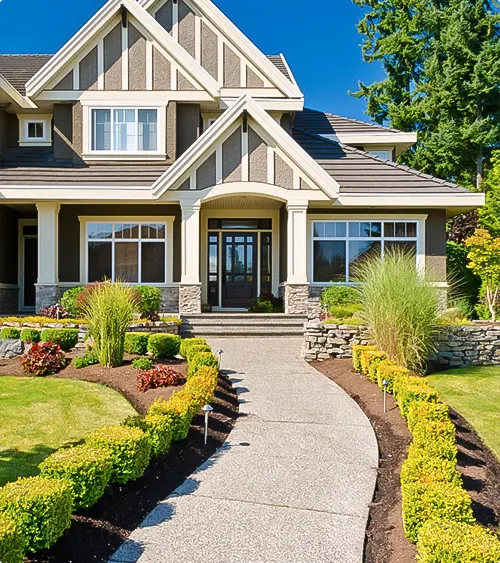 Yellow Curved Hedges