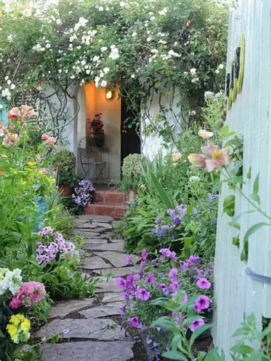 Cottage Rose Entrance Path