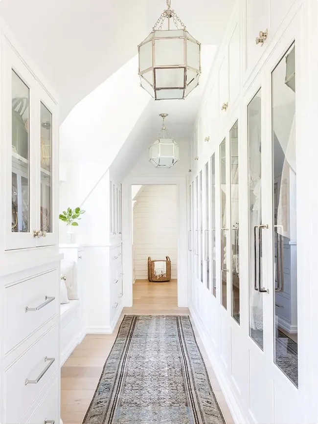 All-White Butler's Pantry Hallway