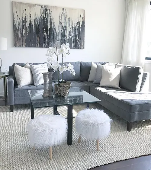 Glam White and Gray