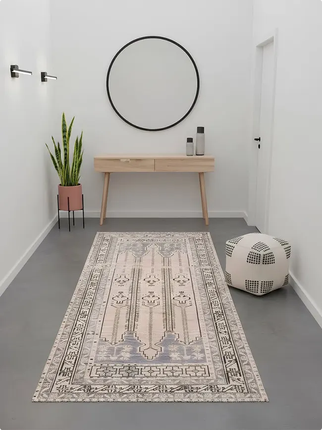Modern Minimalist Round Hallway Mirror
