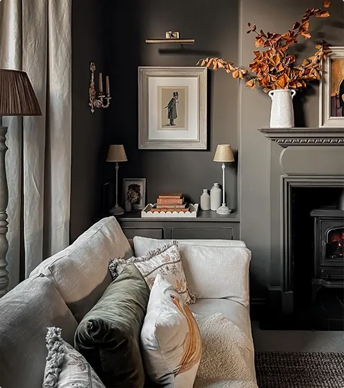 Moody Gray Treatment and Autumn Accents