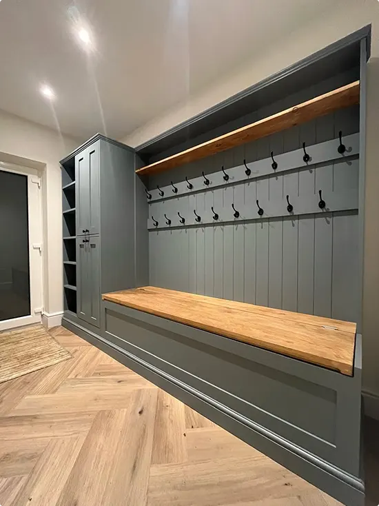 Long Built-In Bench for Busy Homes
