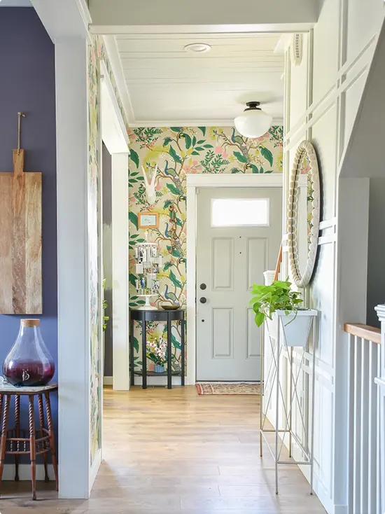 Cheerful Botanical Entry Hallway