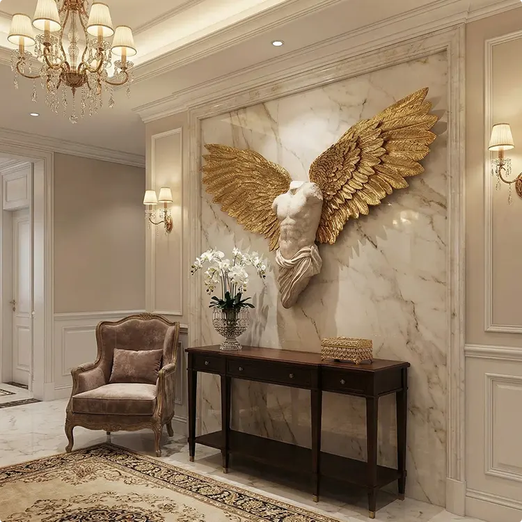 Gold-Winged Angel Sculpture
