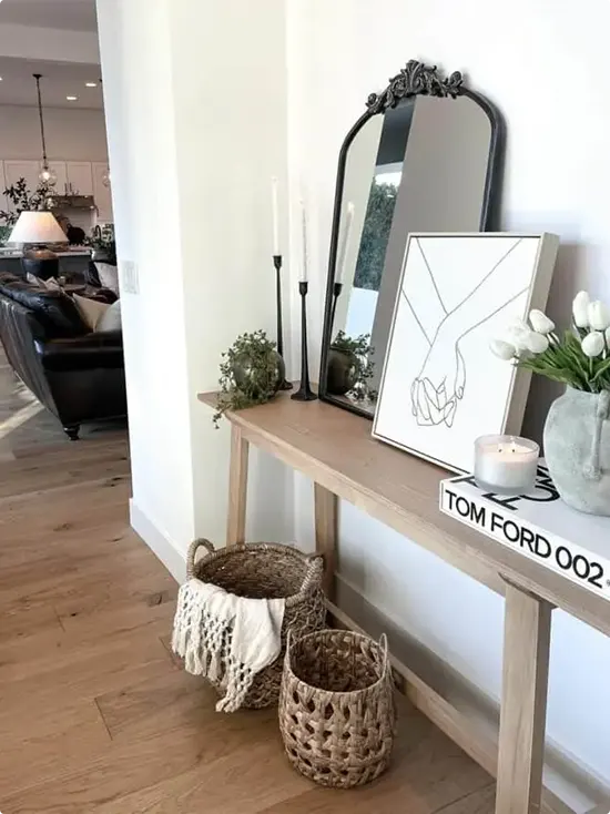 Ornate Tulip Line Art Mirror