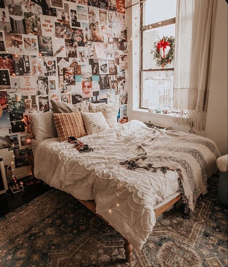 Aesthetic Bedroom with Collage