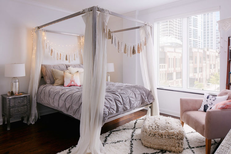 Aesthetic Bedroom with Princess Bed Canopy