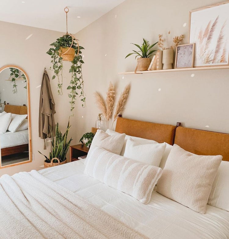 Aesthetic Bedroom with Shelving