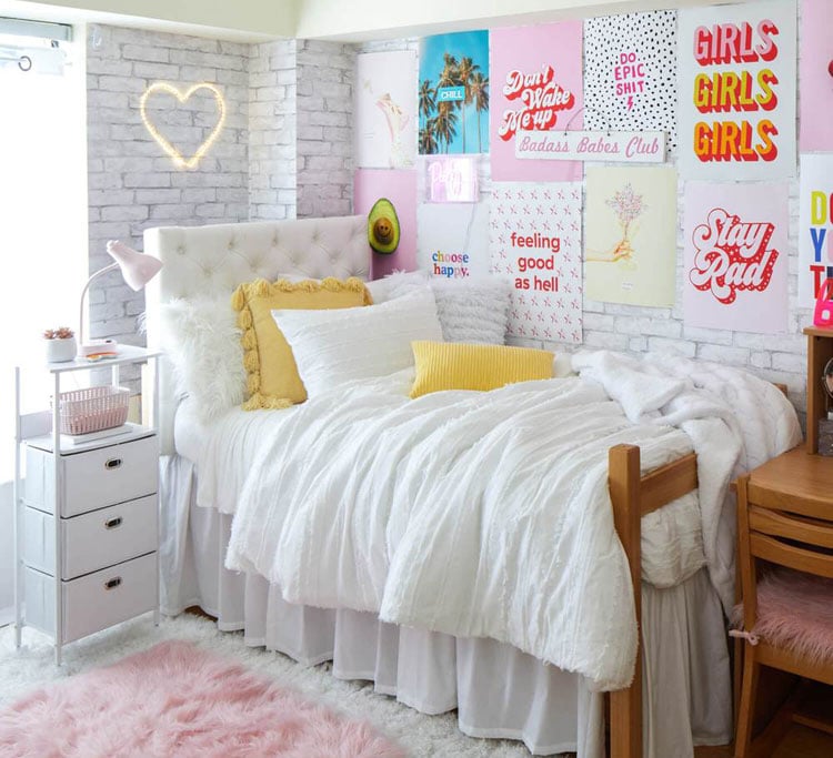 Aesthetic Room with Faux Brick Accent Wall