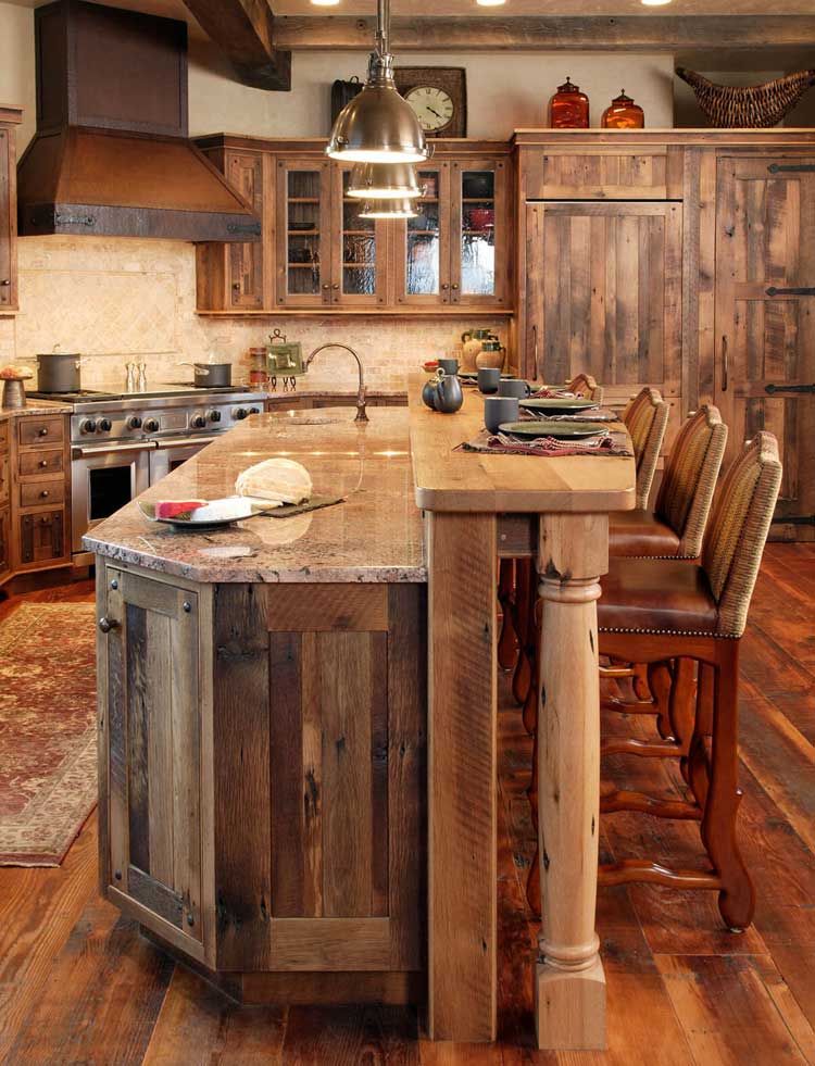 All Rustic Wood Cabinets