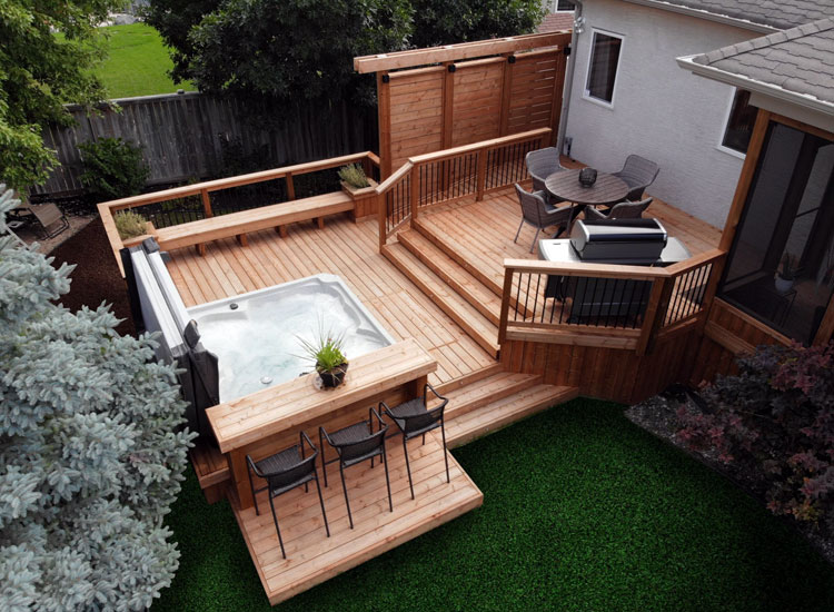 Backyard Hot Tub Privacy Designs