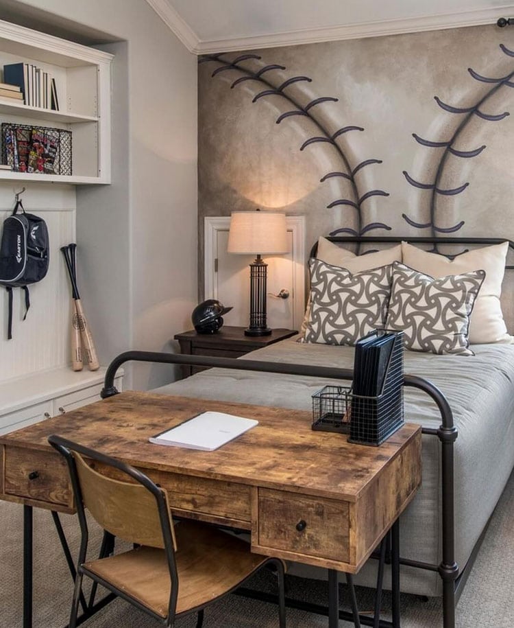 baseball-bedroom-decor-for-guys Baseball Bedroom Decor for Guys