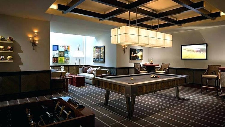 Basement Man Cave Decorating Ideas with Old School Design