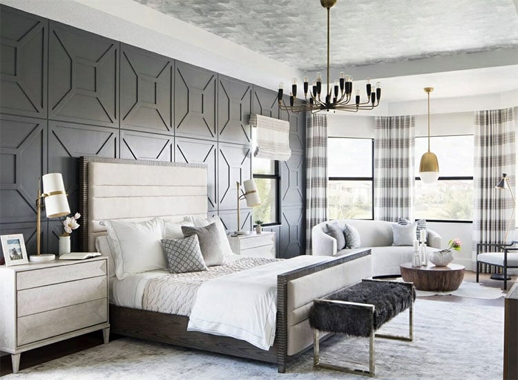 Beautiful and Luxurious Dark Grey Bedroom Decor