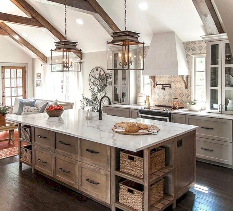 Beautiful Country Farmhouse Kitchen Decorating Ideas