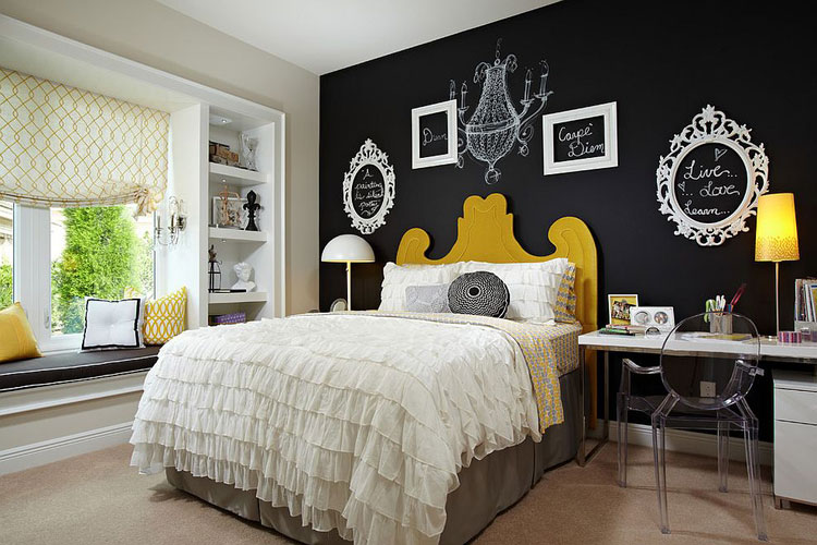 Bedroom Black Wall