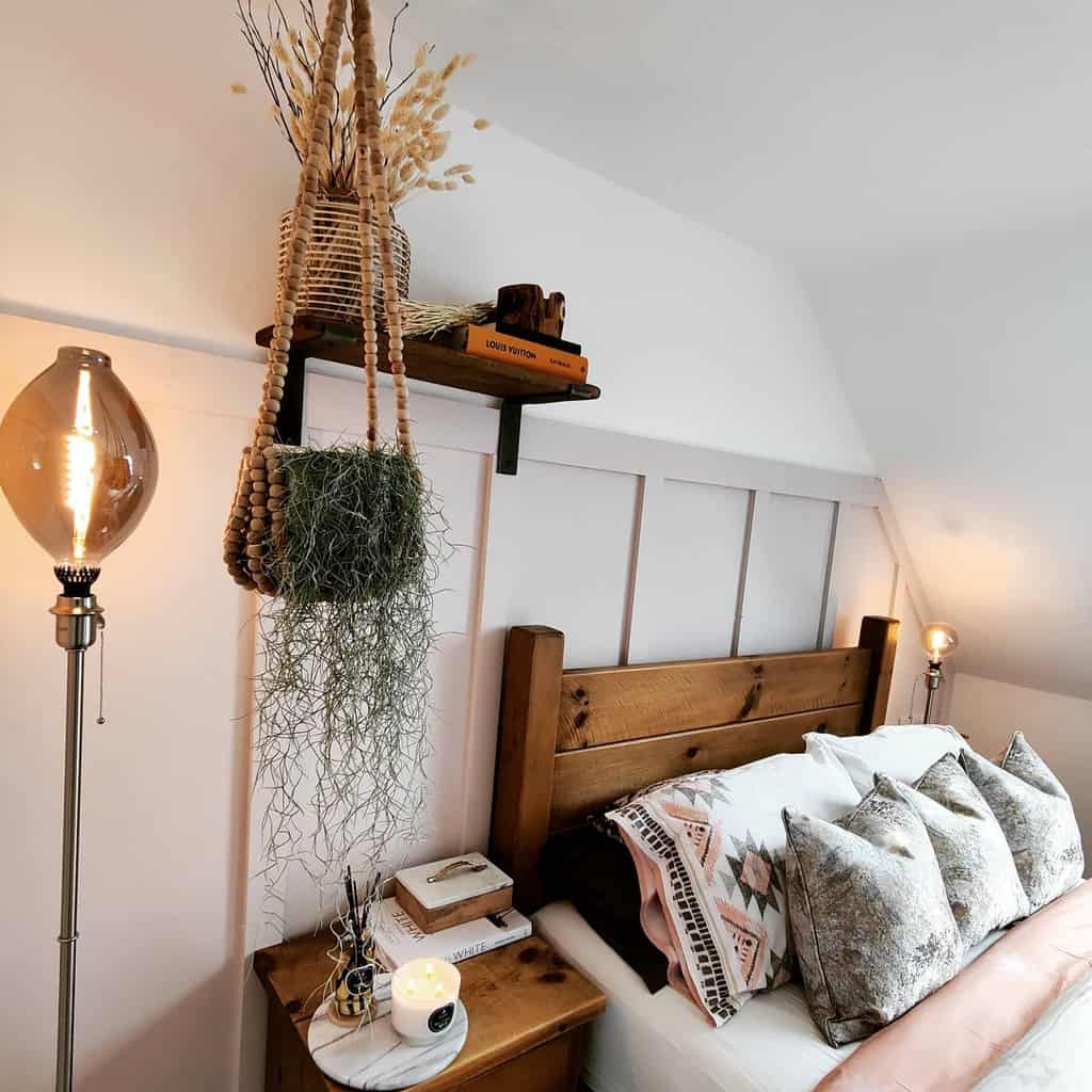 bedroom-wall-paneling-ideas-indigo_casa bedroom white wall paneling wood bed