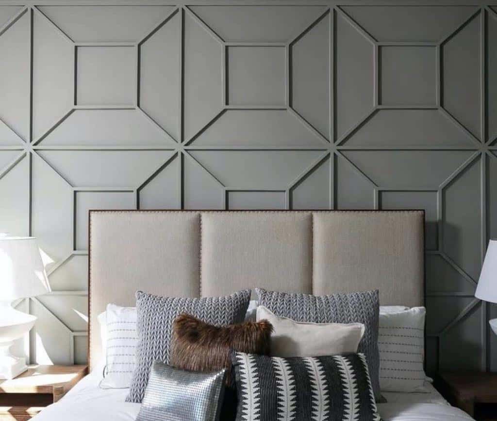 bedroom-wall-paneling-ideas-theboardstore_ bedroom textured gray wall paneling