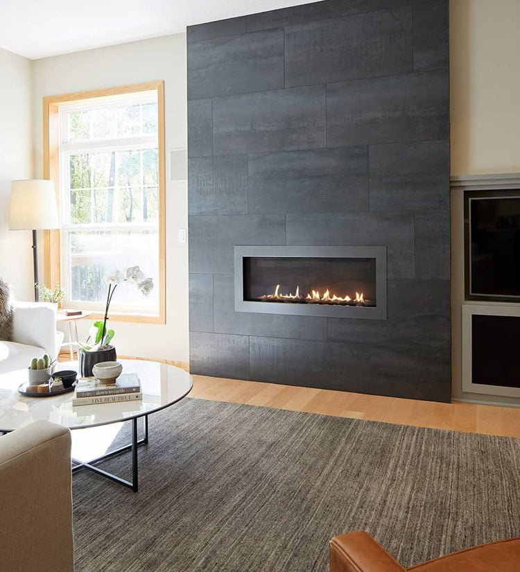 black-fireplace-tile-design Black Fireplace Tile Design