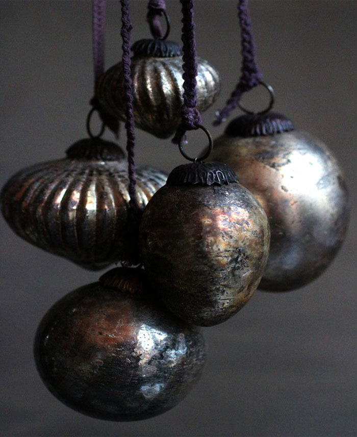 black glass christmas ornament