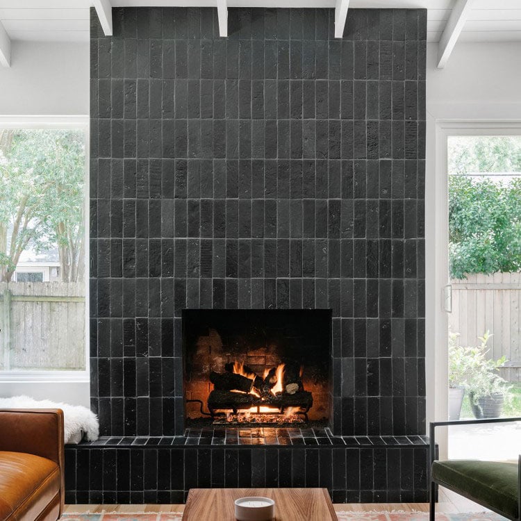 black-horizontal-tiles-for-chimney Black Horizontal Tiles For Chimney