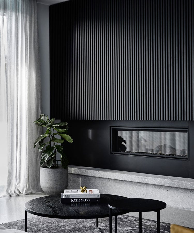 Black Wall in Living Room