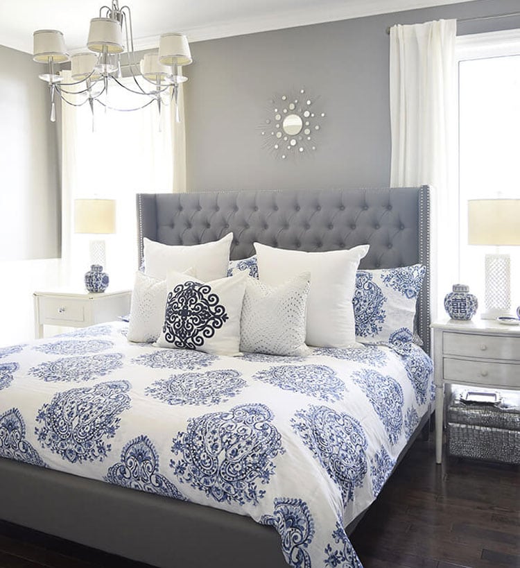 Blue and Grey Bedroom