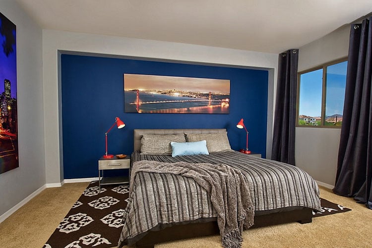 Blue Bedroom For Men