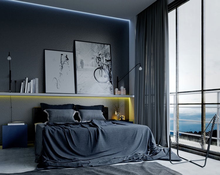 Blue Men's Bedroom Colors