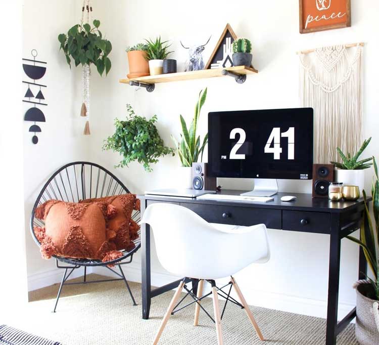 Boho Chic Bedroom Office