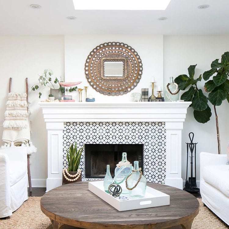 boho-living-room-with-tiled-fireplace Boho Living Room with Tiled Fireplace