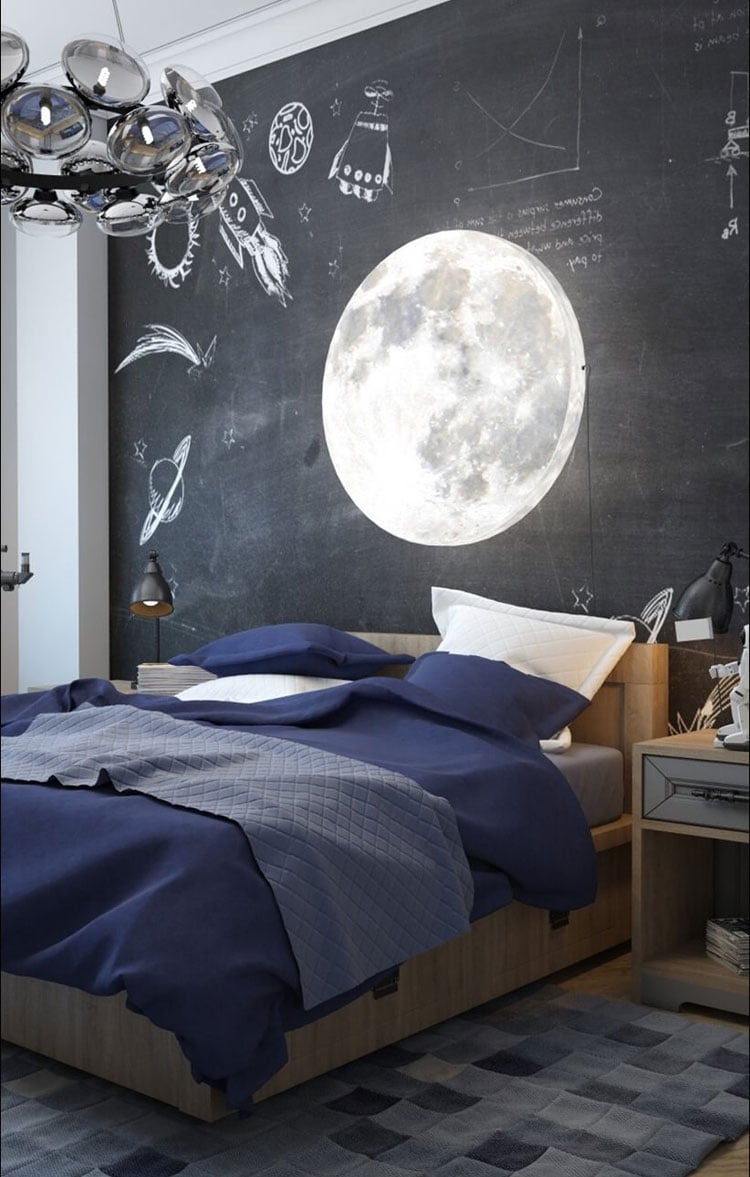 boye28099s-bedroom-idea-with-chalkboard-wall-decor Boy’s Bedroom Idea with Chalkboard Wall Decor