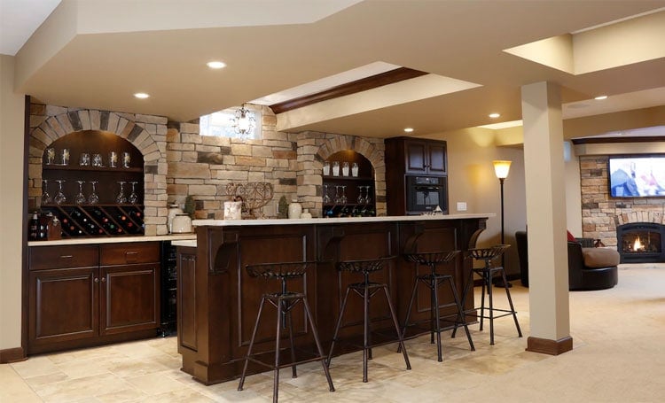 Classy Bar Front with Traditional Shelf for Stylish Storage Solutions