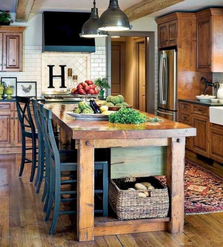 Come Together At A Combined Kitchen Island-Table Combo
