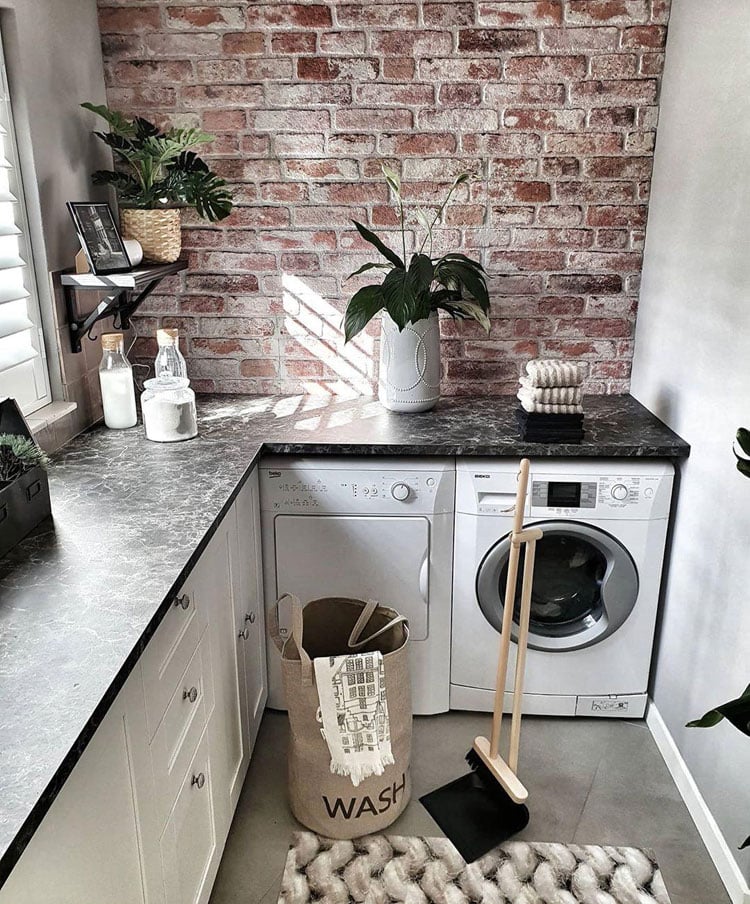 Compact Washer and Dryer Room
