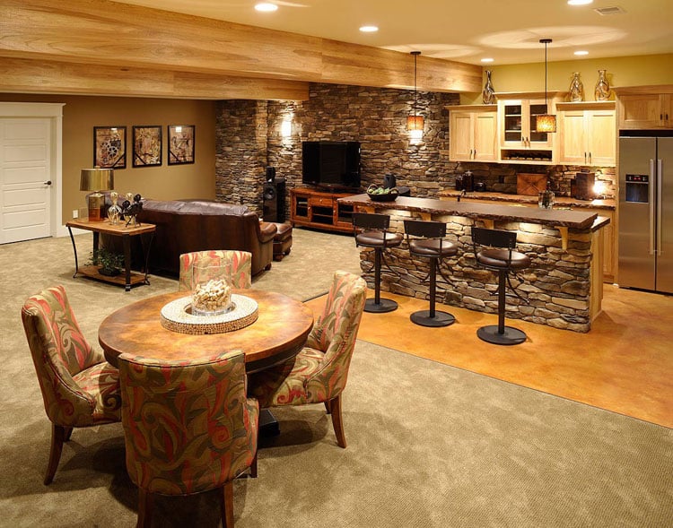 Cool Basement Bar Setup