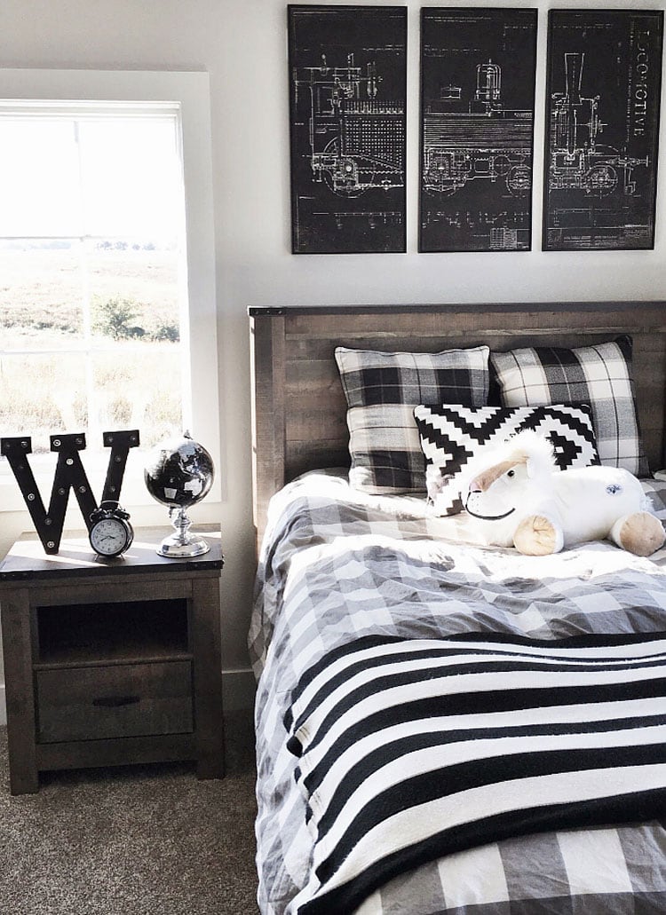 cool-black-and-white-teenage-boy-bedroom Cool Black and White Teenage Boy Bedroom