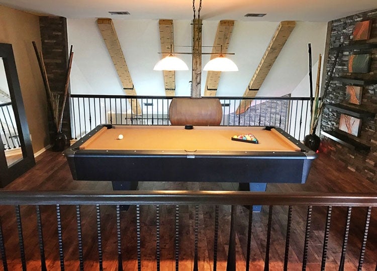 Cool Man Cave with Game Room Pool Table