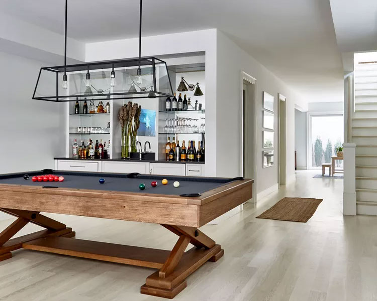 Cool Wall Bar with Mirror Backsplash