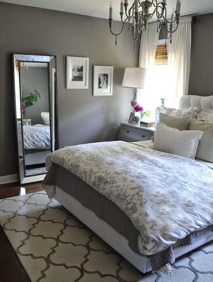 Country Chic Grey Bedroom