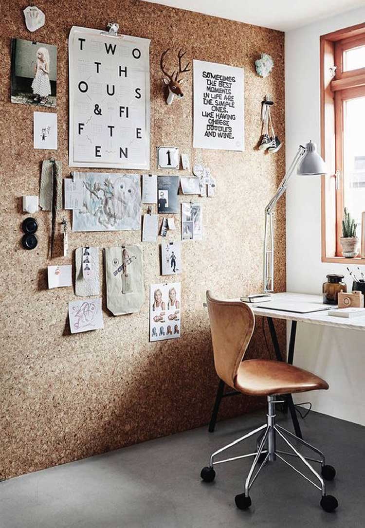 Creative Corkboard Wall