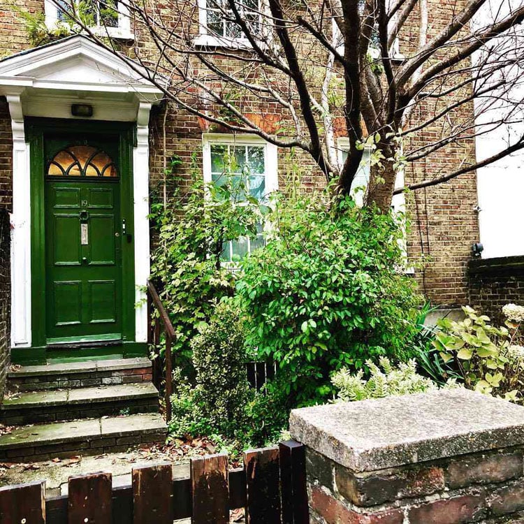 dark-green-front-door-color-for-red-brick-house Dark Green Front Door Color For Red Brick House