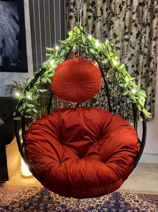 Dark Wicker Egg Chair