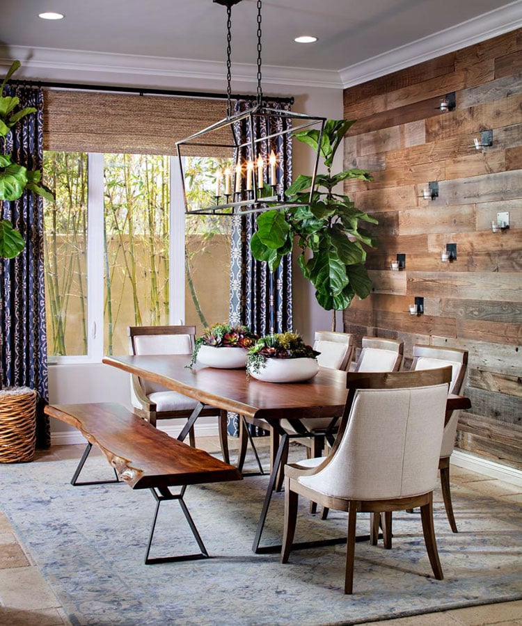 Dining Room Wood Wall