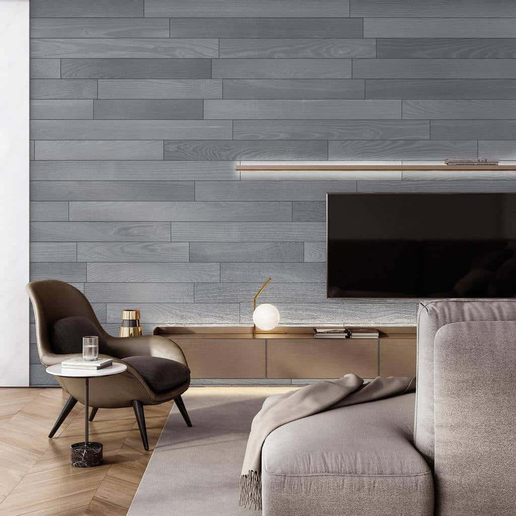 diy-wall-paneling-ideas-mylivingdecor gray wood wall paneling modern living room