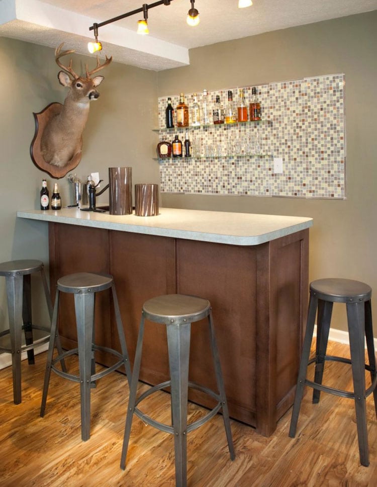 Easy DIY Small Basement Bar For Minimal Design
